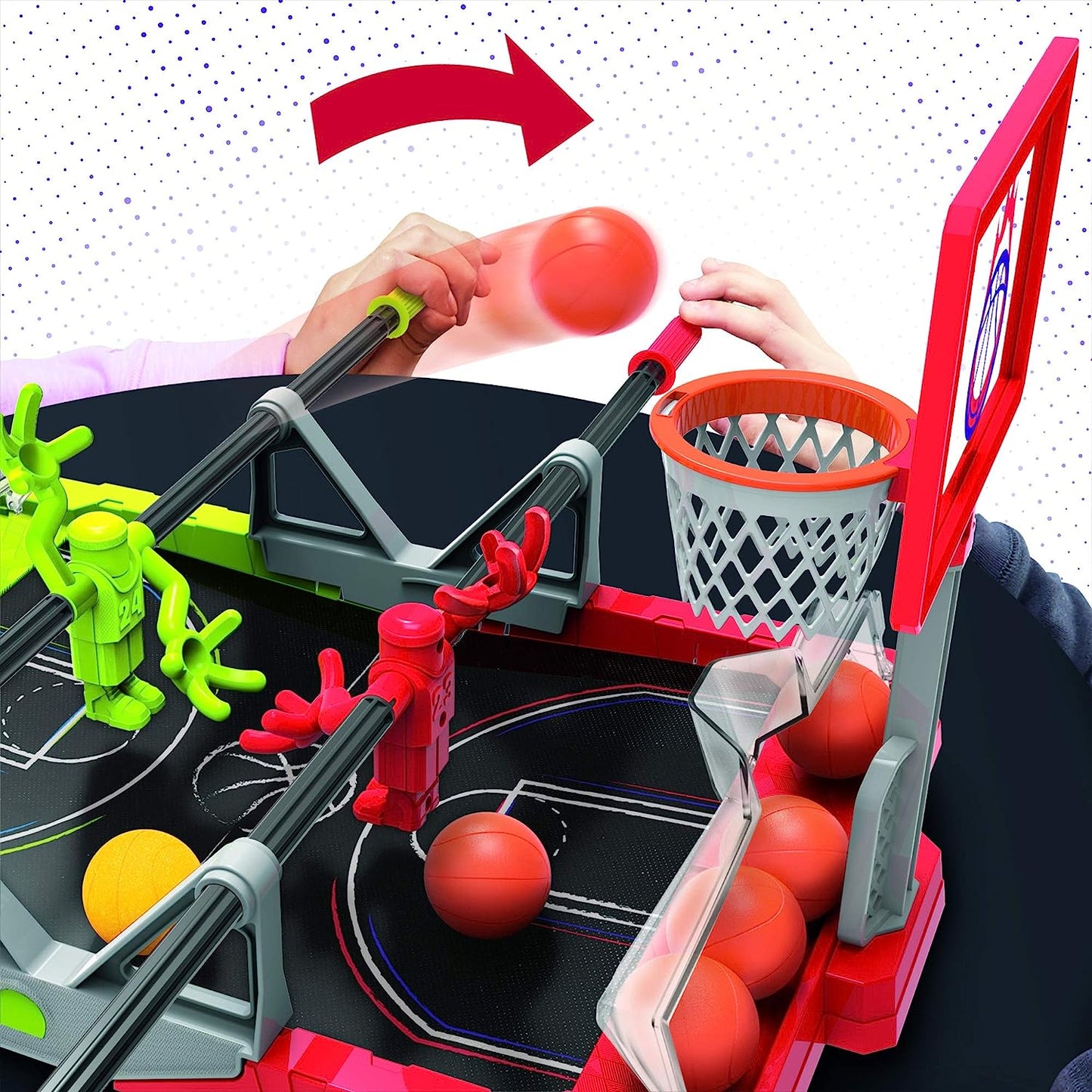 Hasbro Foosketball Game, The Foosball Plus Basketball Shoot and Score Shoot and Score Not Searched Tabletop Game for Kids Ages 8 and Up, for 2 Players, English and French Version