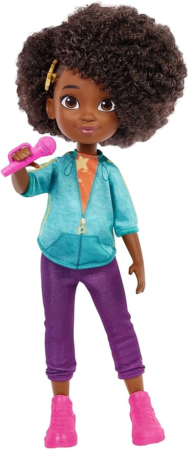 Karma’s World Doll with Microphone Accessory, Karma Grant 8.7-inch doll