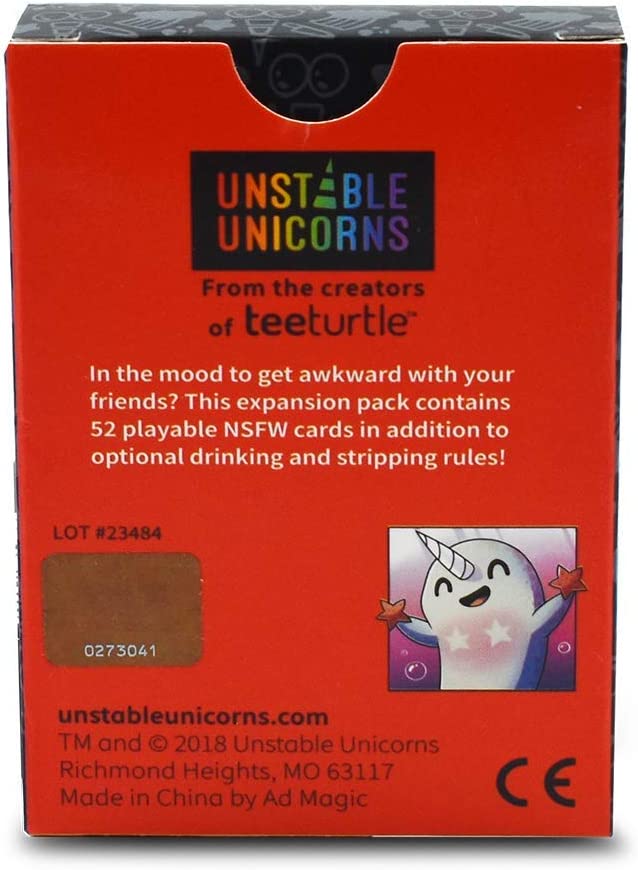 Unstable Unicorns Not Safe for Work (NSFW) Expansion Pack - Designed to be Added to Your Unstable Unicorns Card Game (for Ages 21+)