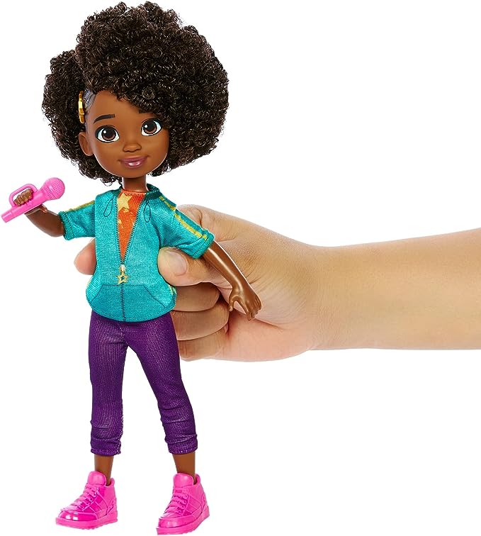 Karma’s World Doll with Microphone Accessory, Karma Grant 8.7-inch doll