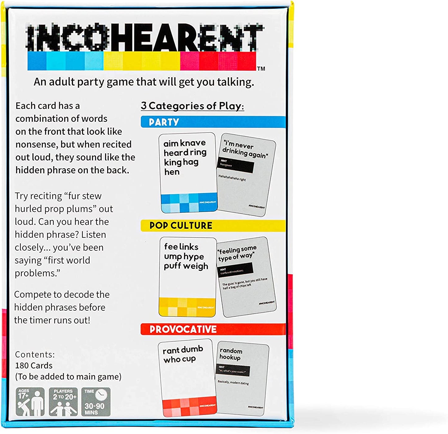 Incohearent Expansion Pack #1 - Designed to be Added to Incohearent Core Game