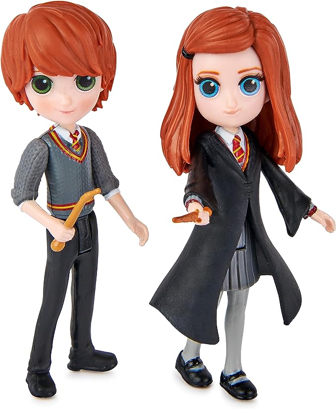 Wizarding World Harry Potter, Magical Minis Ron and Ginny Weasley Friendship Set with 2 Creatures, Kids Toys for Ages 5 and up