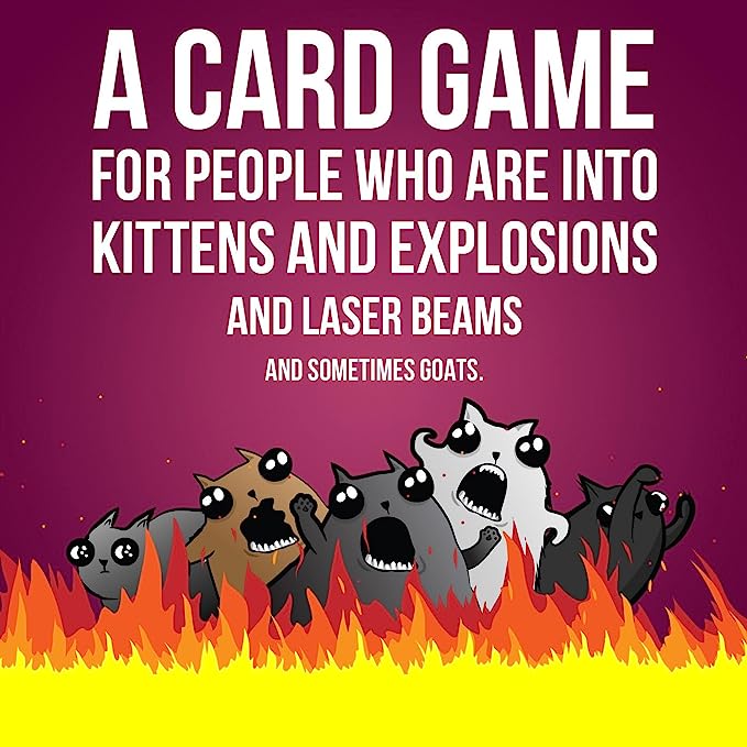 Exploding Kittens Party - A Russian Roulette Card Game, Easy Family-Friendly Party Games - Card Games for Adults, Teens & Kids - 2-10 Players